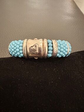 LAGOS Blue Caviar & Silver (925) Station Ceramic Bracelet